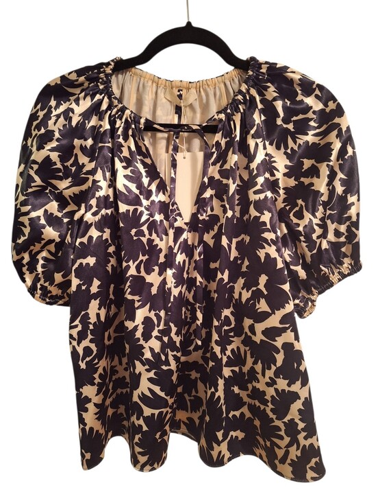 Ulla Johnson Tops - Ulla Johnson Neema Raven Tie Neck Satin Top